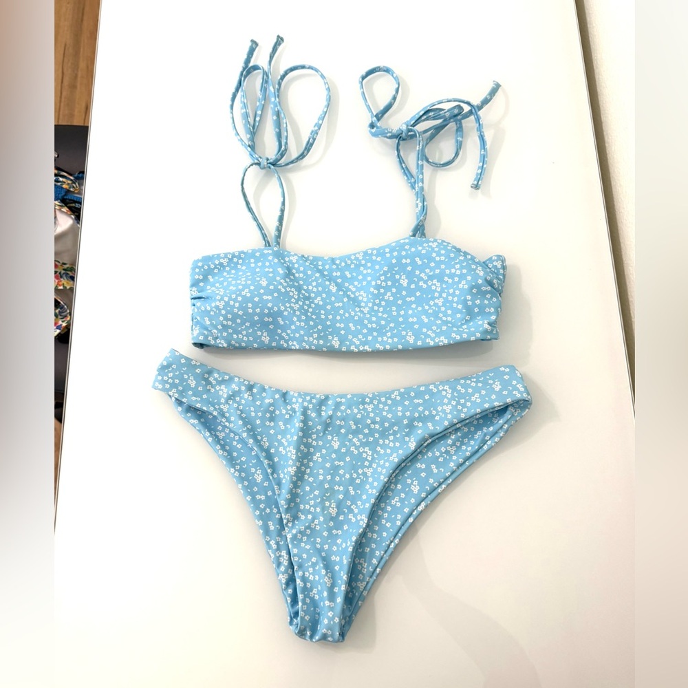 Light Blue Floral Bikini